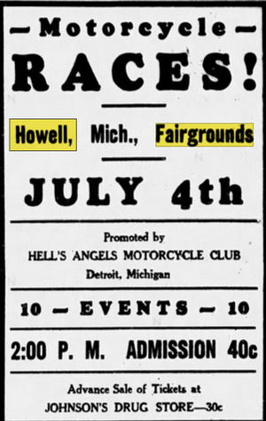 Howell Fairgrounds - June 1938 Hells Angels Race (newer photo)